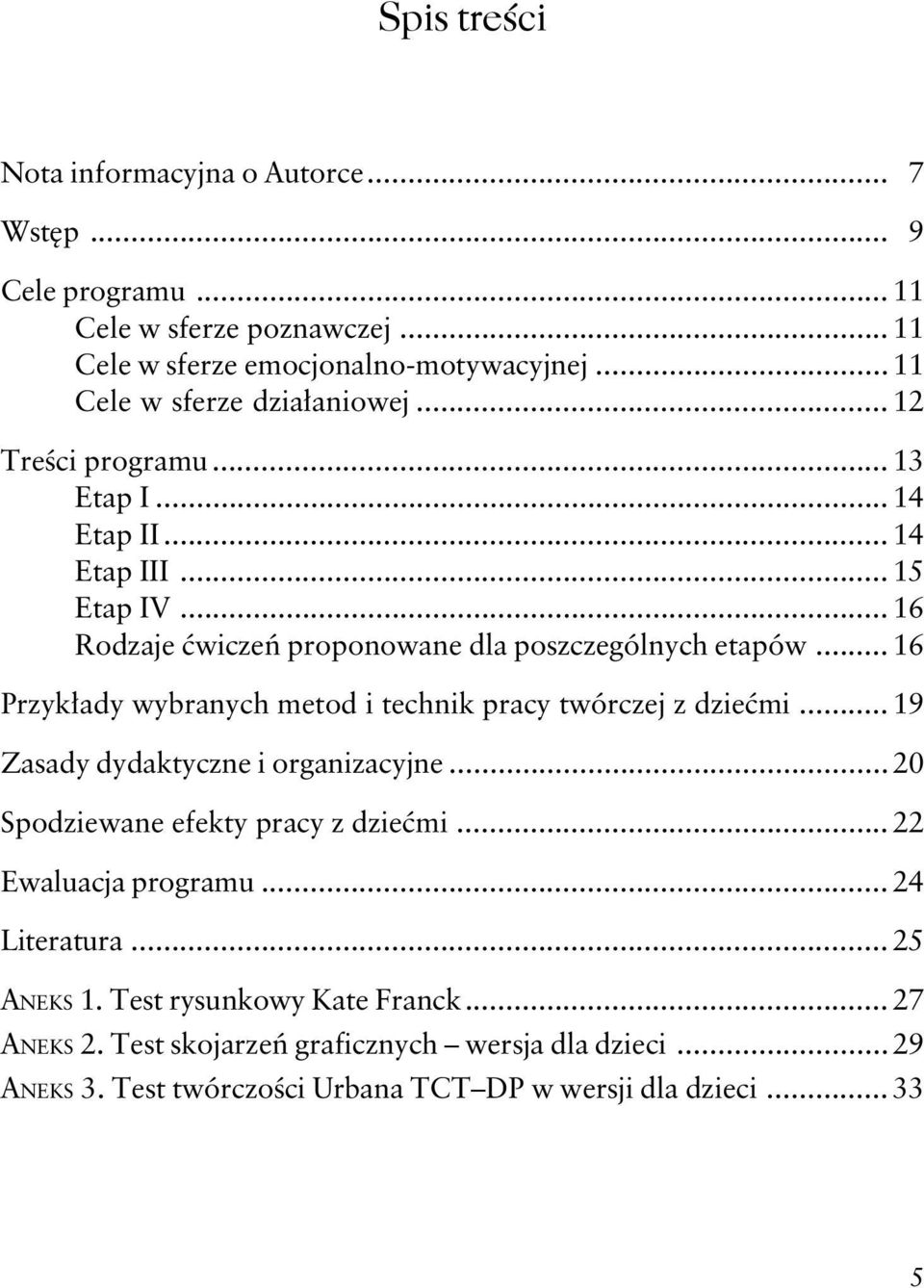 .. 16 Przykłady wybranych metod i technik pracy twórczej z dziećmi... 19 Zasady dydaktyczne i organizacyjne...20 Spodziewane efekty pracy z dziećmi.