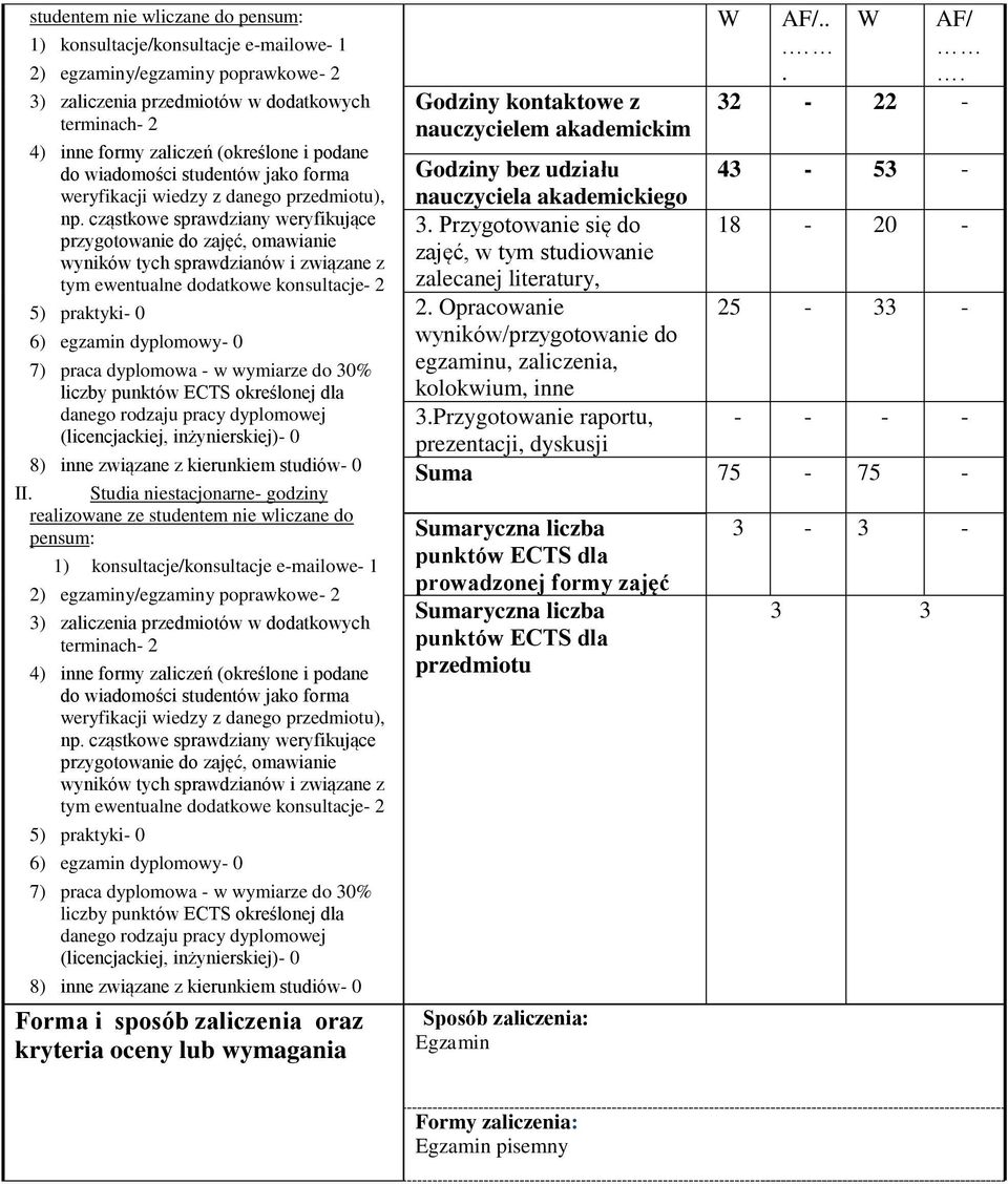 rodzaju pracy dyplomowej (licencjackiej, inżynierskiej)- 0 8) inne związane z kierunkiem studiów- 0 II.