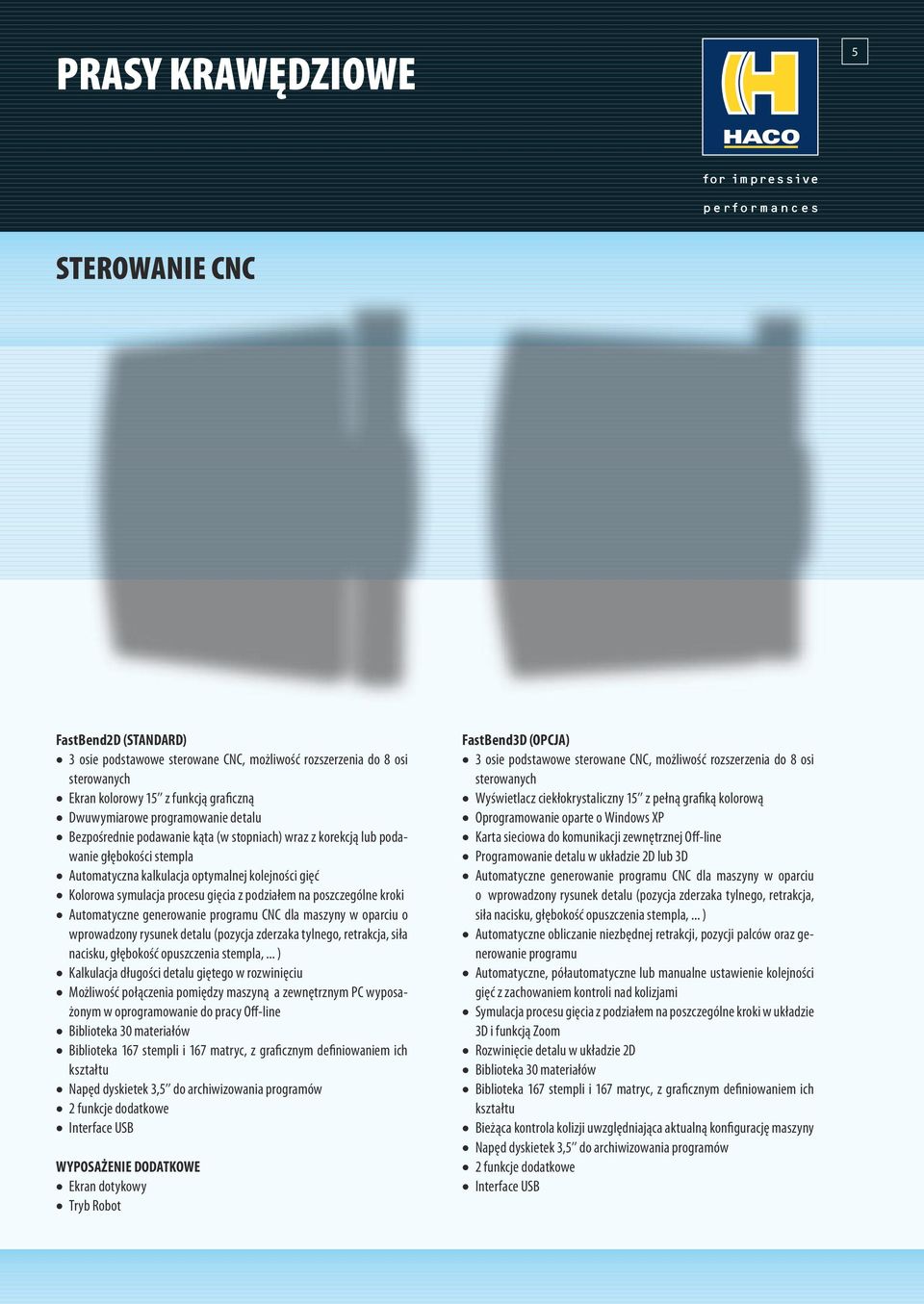 poszczególne kroki Automatyczne generowanie programu CNC dla maszyny w oparciu o wprowadzony rysunek detalu (pozycja zderzaka tylnego, retrakcja, siła nacisku, głębokość opuszczenia stempla,.