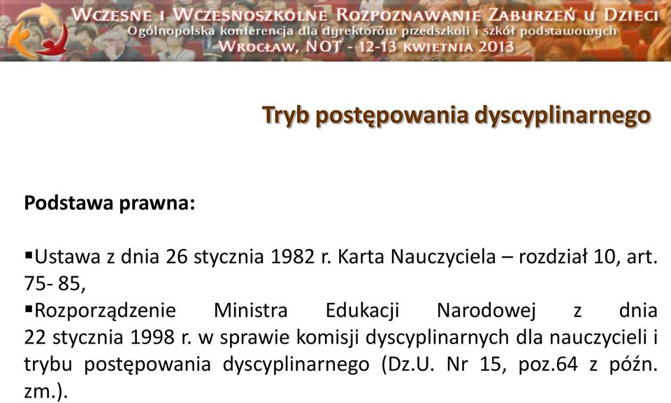 75-85, Rozporządzenie Ministra Edukacji Narodowej z dnia 22 stycznia 1998 r.