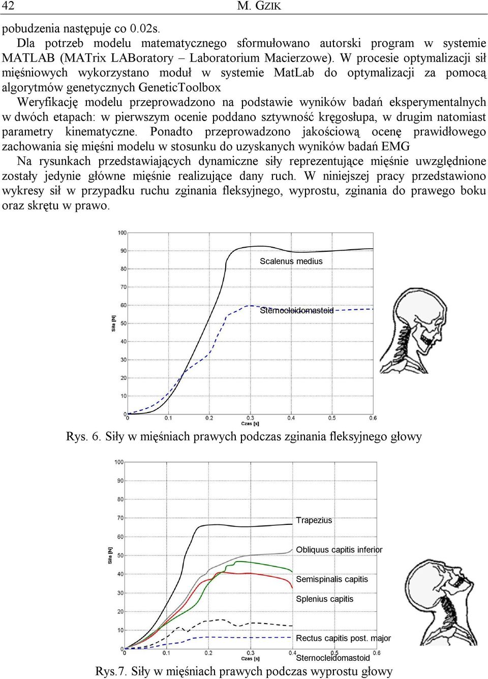 badań eksperymentalnych w dwóch etapach: w pierwszym ocenie poddano sztywność kręgosłupa, w drugim natomiast parametry kinematyczne.