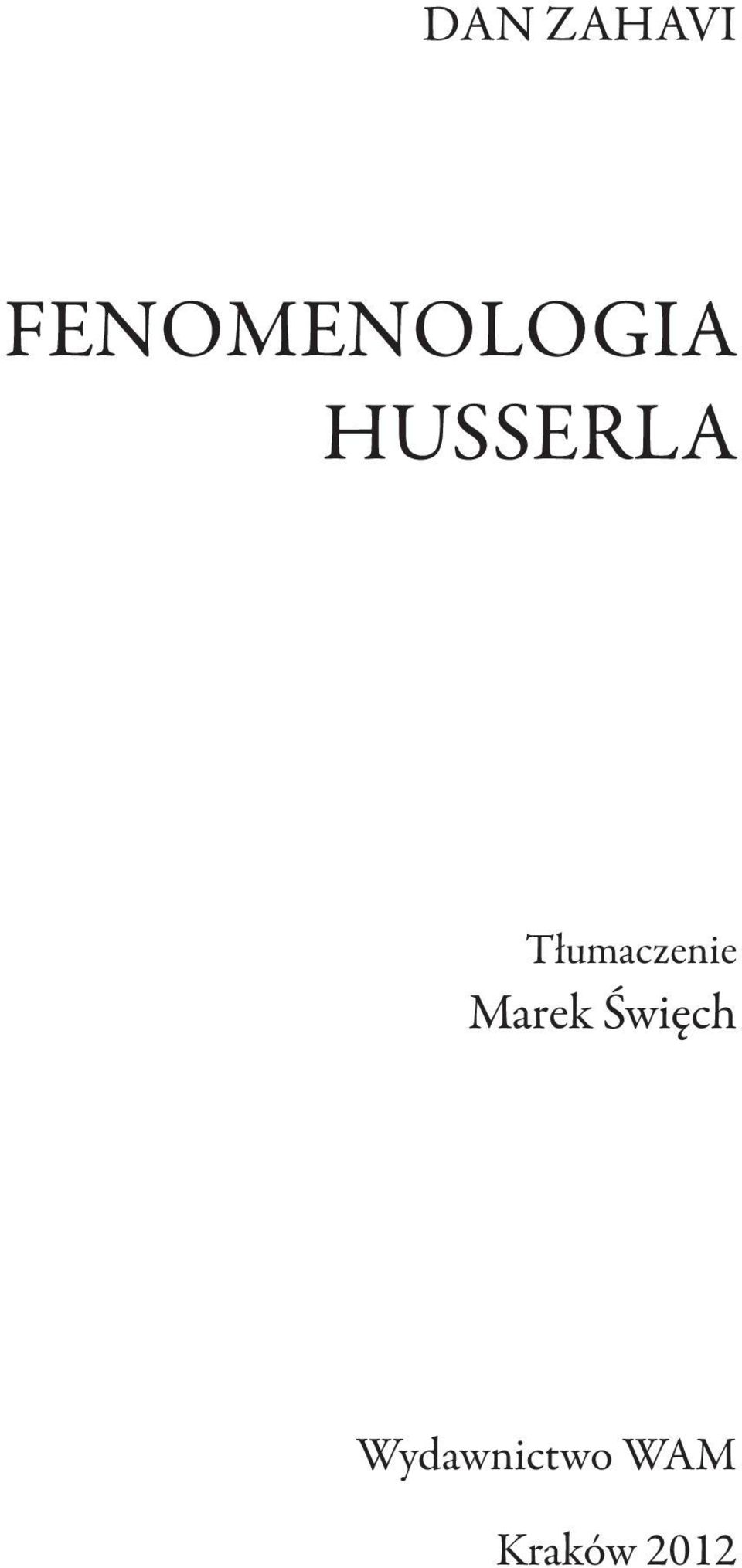 HUSSERLA Tłumaczenie