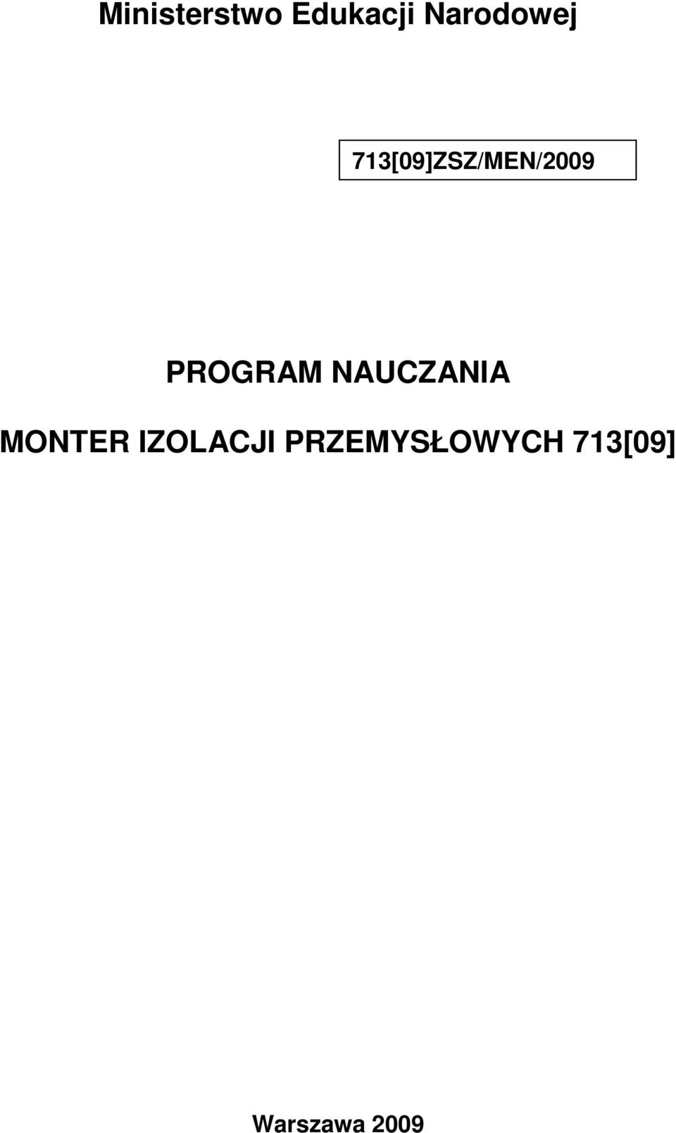 PROGRAM NAUCZANIA MONTER