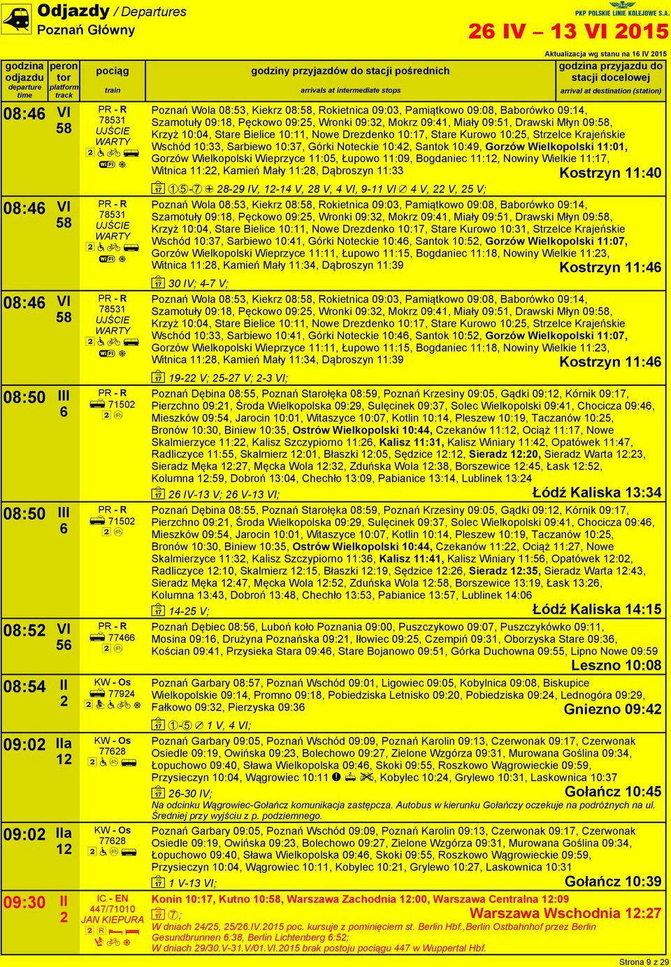 Pęckowo 09:5, Wronki 09:3, Mokrz 09:, Miały 09:, Drawski Młyn 09:5, Krzyż 0:0, Stare Bielice 0:, Nowe Drezdenko 0:7, Stare Kurowo 0:5, Strzelce Krajeńskie Wschód 0:33, Sarbiewo 0:37, Górki Noteckie