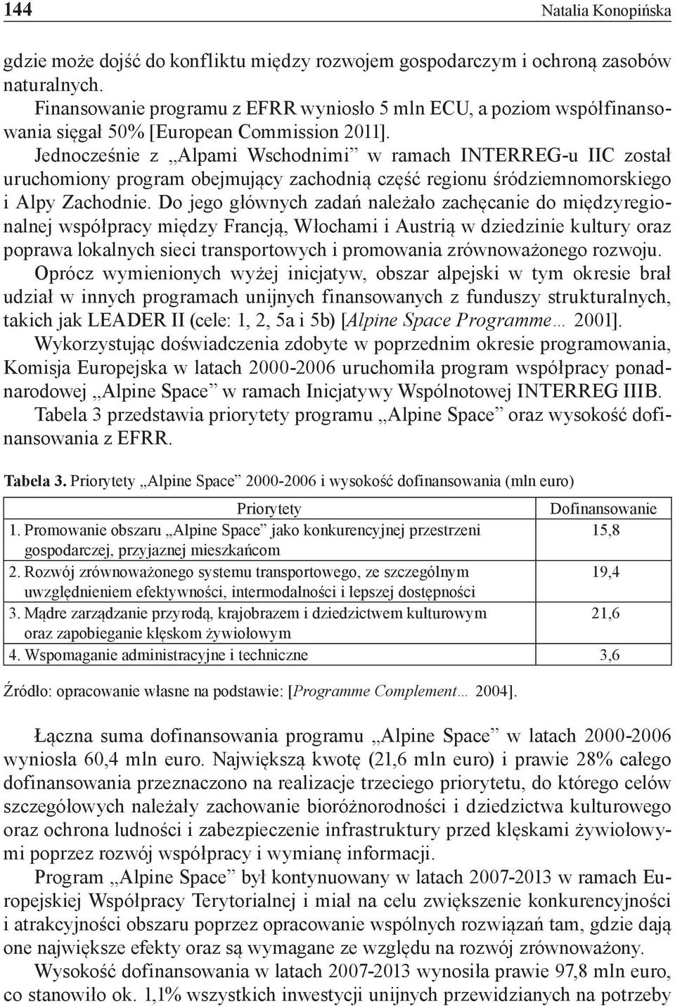 Jednocześnie z Alpami Wschodnimi w ramach INTERREG-u IIC został uruchomiony program obejmujący zachodnią część regionu śródziemnomorskiego i Alpy Zachodnie.