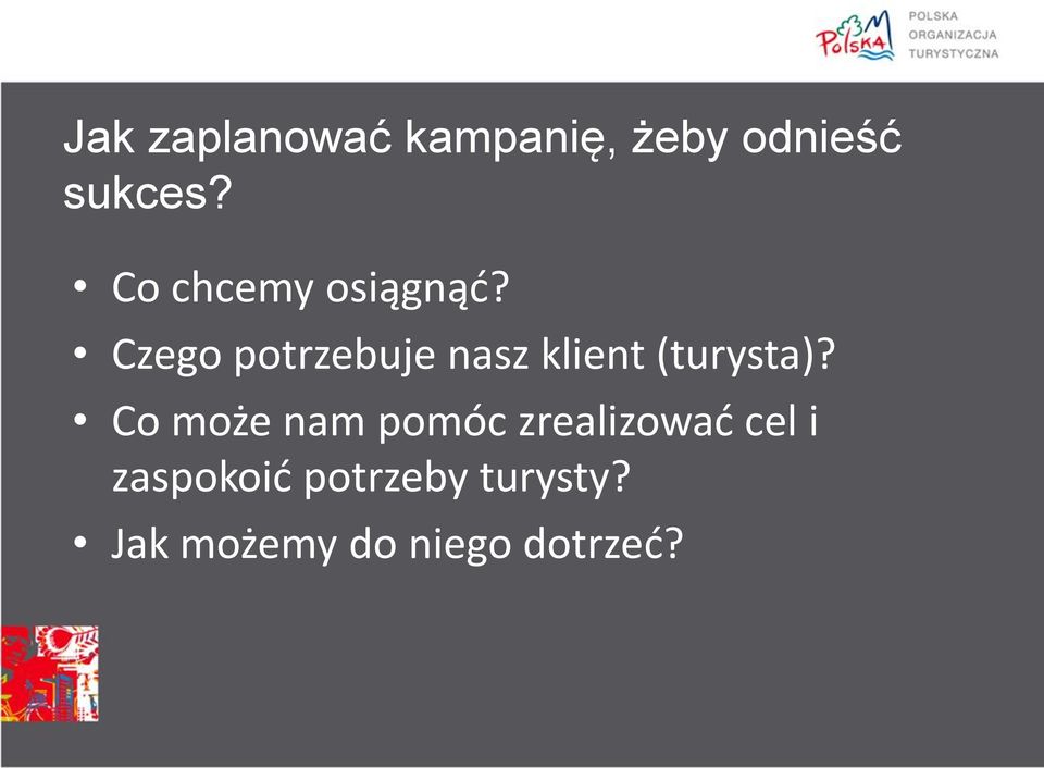Czego potrzebuje nasz klient (turysta)?