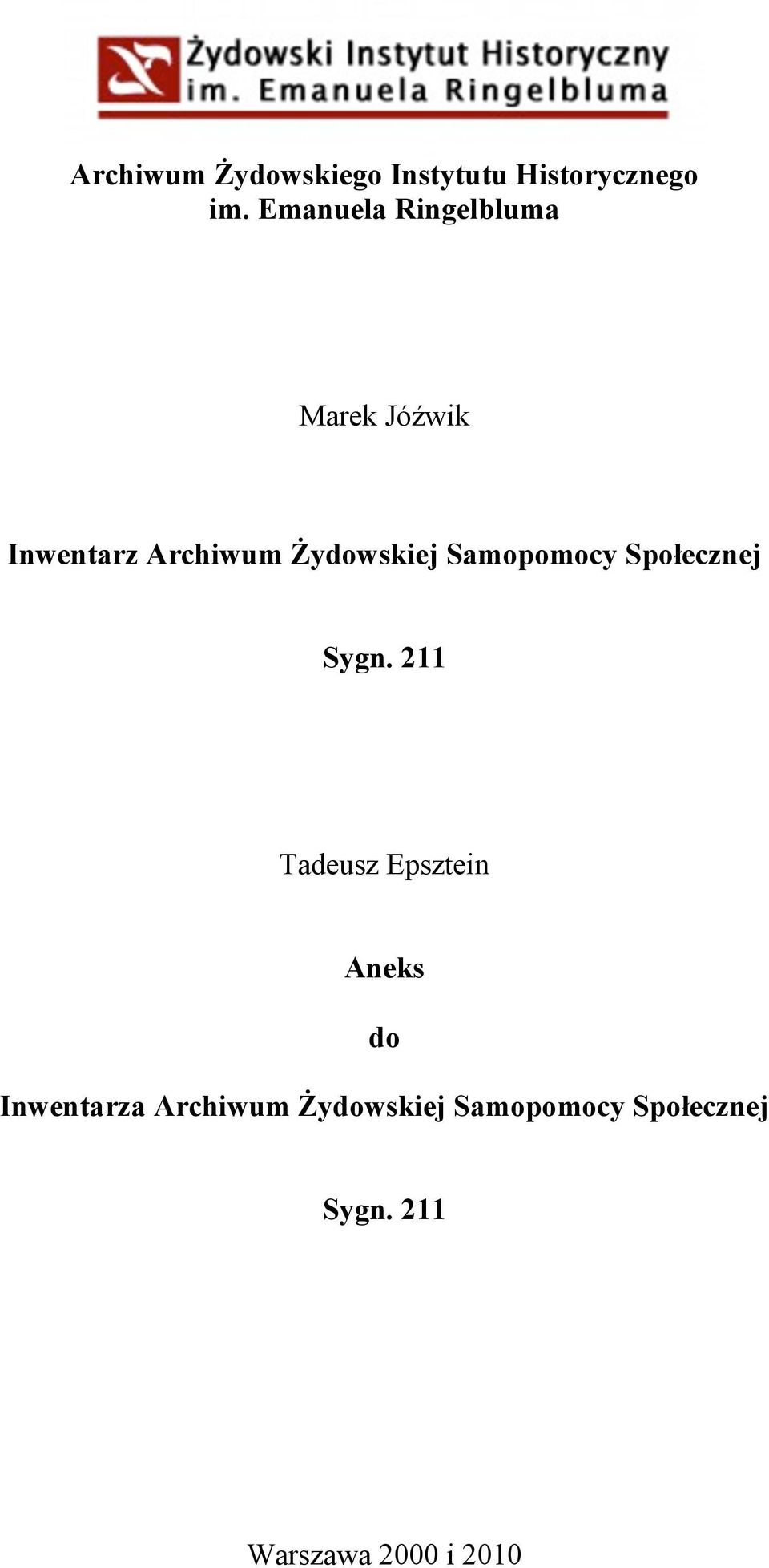 Samopomocy Społecznej Sygn.