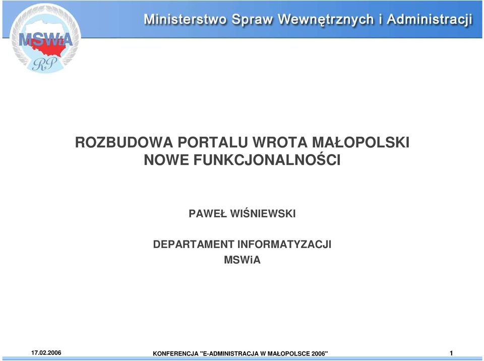 DEPARTAMENT INFORMATYZACJI MSWiA 17.02.