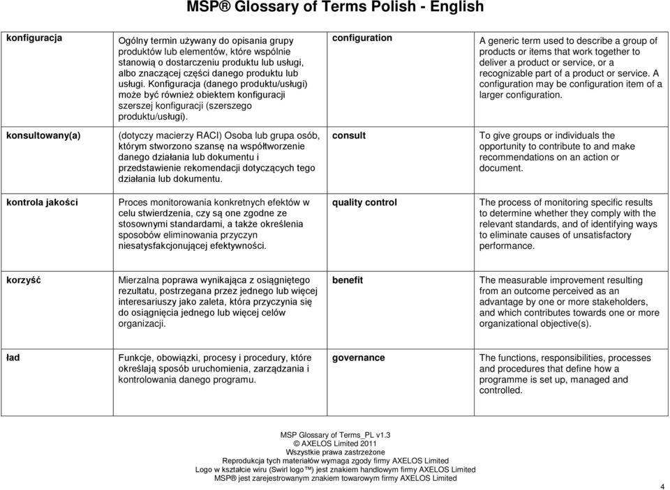 configuration A generic term used to describe a group of products or items that work together to deliver a product or service, or a recognizable part of a product or service.