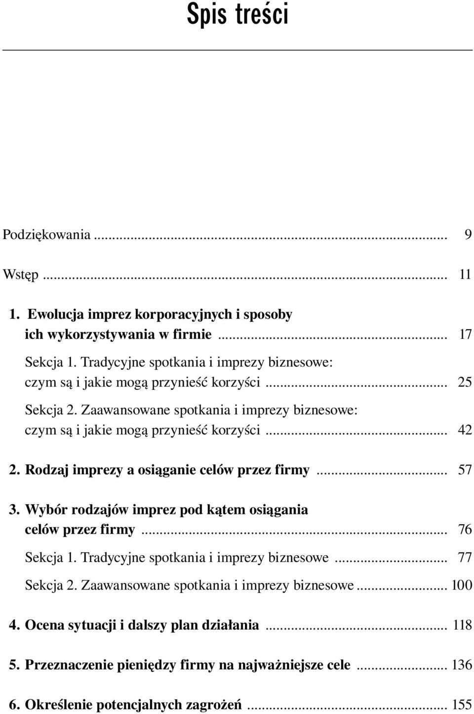 Zaawansowane spotkania i imprezy biznesowe: czym są i jakie mogą przynieść korzyści... 42 2. Rodzaj imprezy a osiąganie celów przez firmy... 57 3.