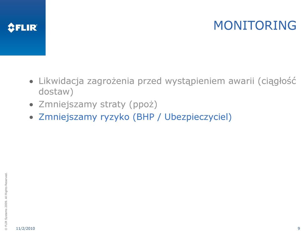 Zmniejszamy straty (ppoż) Zmniejszamy