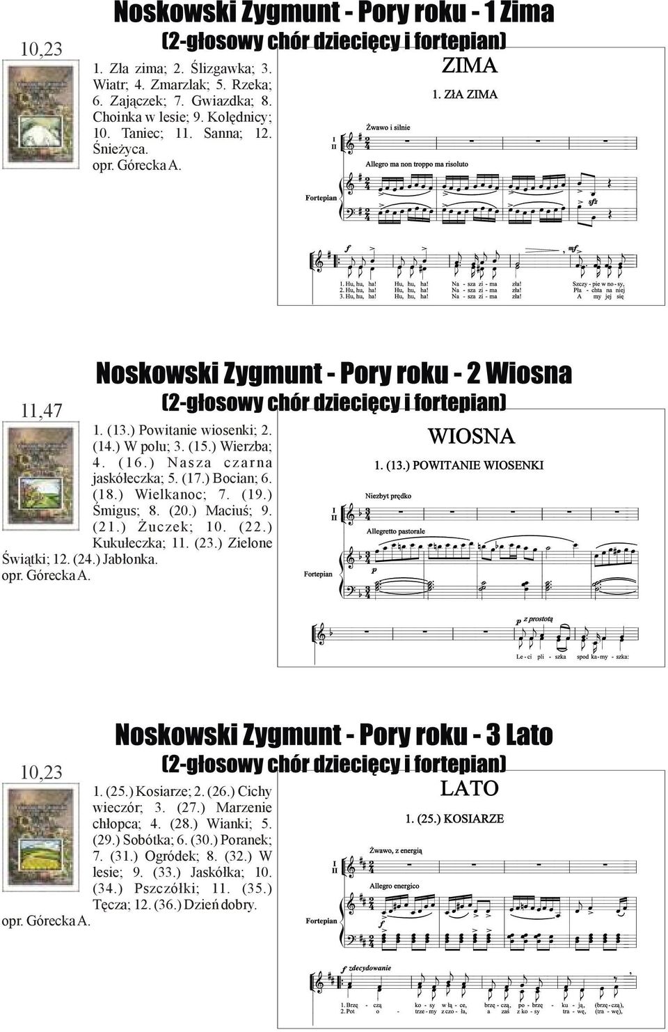 (21.) Żuczek; 10. (22.) Kukułeczka; 11. (23.) Zielone Świątki; 12. (24.) Jabłonka. opr. Górecka A. 10,23 1. (25.) Kosiarze; 2. (26.) Cichy wieczór; 3. (27.) Marzenie chłopca; 4.