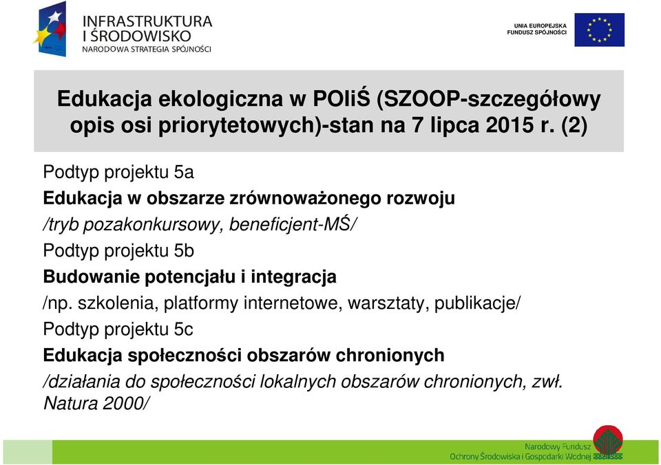 projektu 5b Budowanie potencjału i integracja /np.