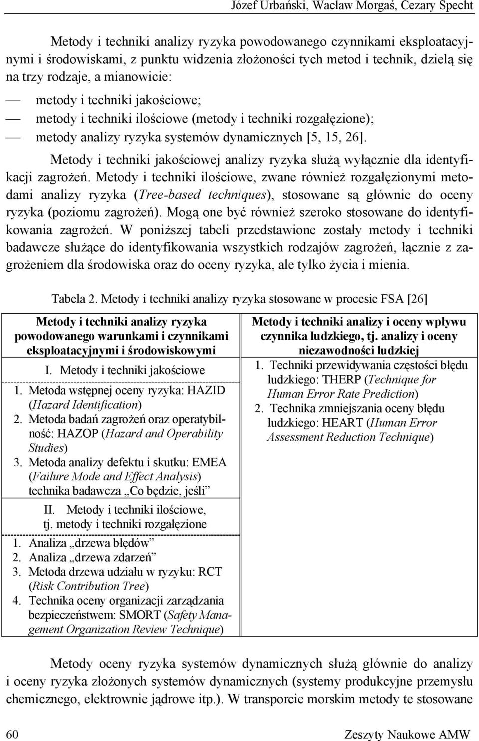 Metody i techniki jakościowej analizy ryzyka służą wyłącznie dla identyfikacji zagrożeń.