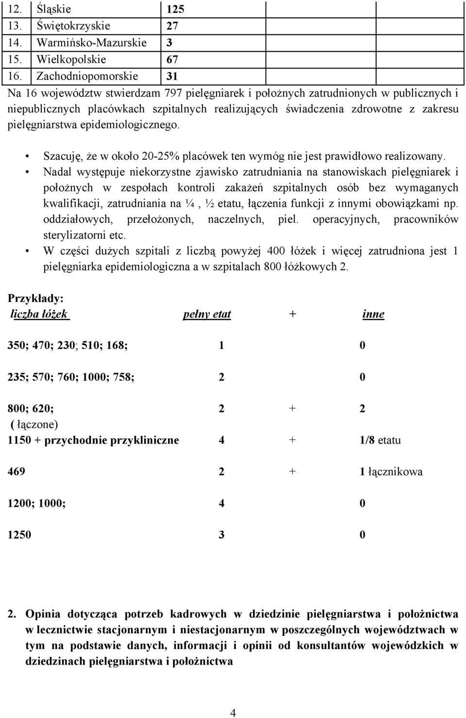 pielęgniarstwa epidemiologicznego. Szacuję, że w około 20-25% placówek ten wymóg nie jest prawidłowo realizowany.