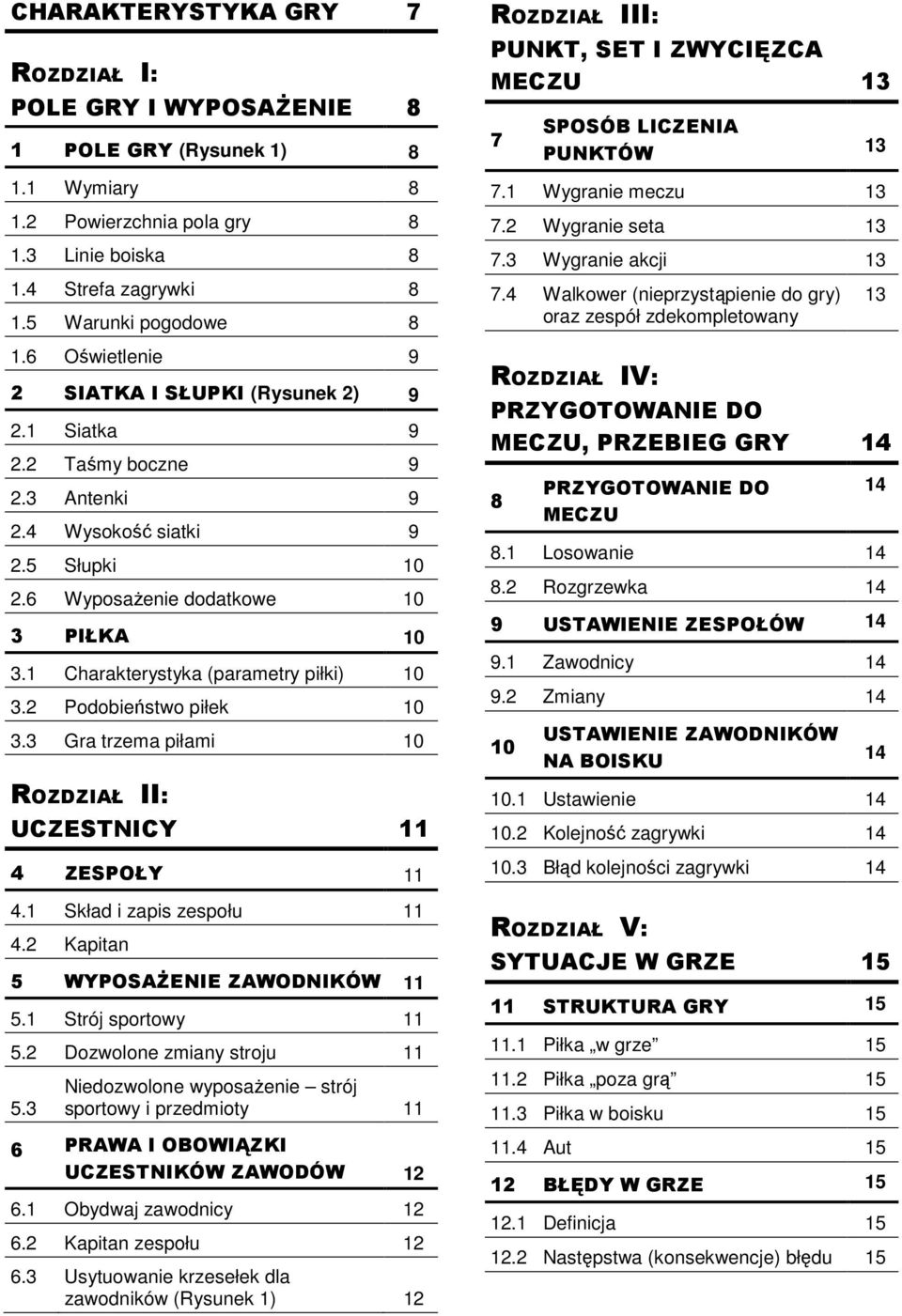 1 Charakterystyka (parametry piłki) 10 3.2 Podobieństwo piłek 10 3.3 Gra trzema piłami 10 ROZDZIAŁ II: UCZESTNICY 11 4 ZESPOŁY 11 4.1 Skład i zapis zespołu 11 4.