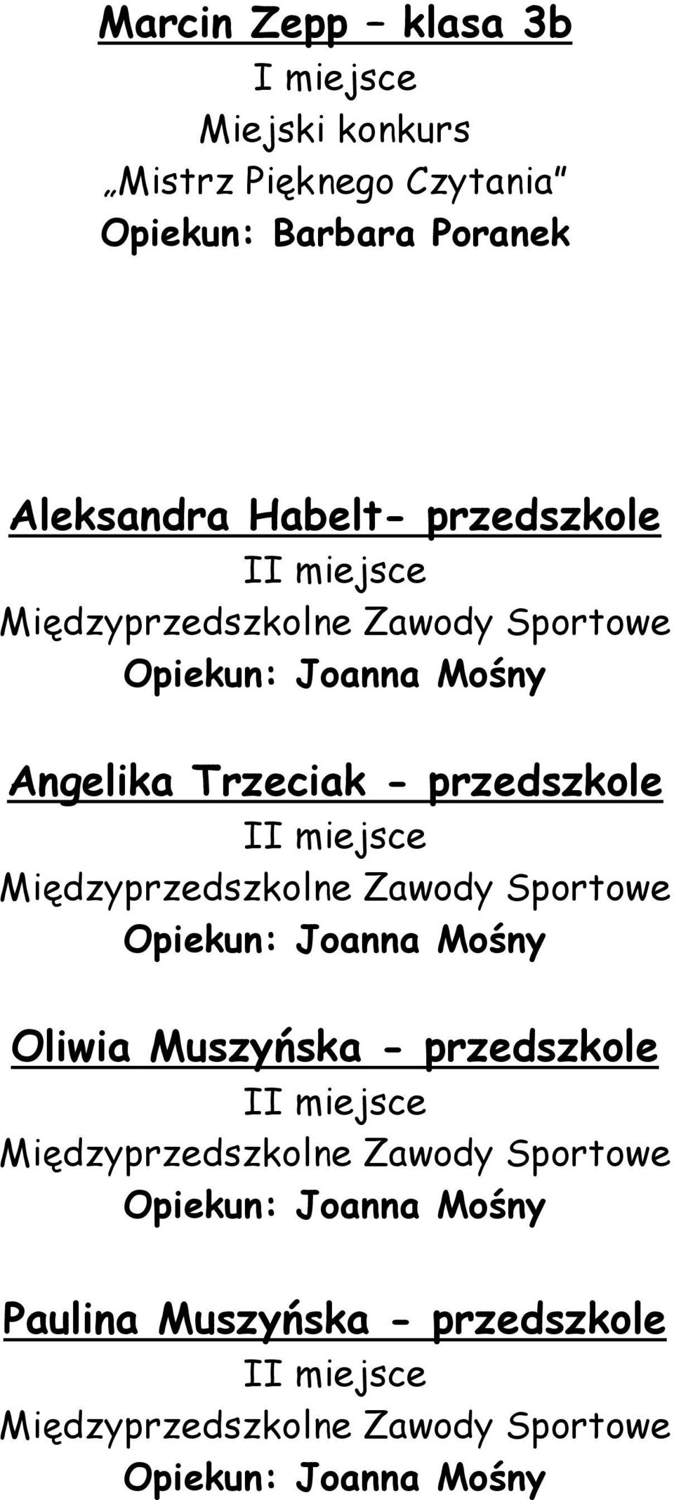 przedszkole Angelika Trzeciak - przedszkole Oliwia