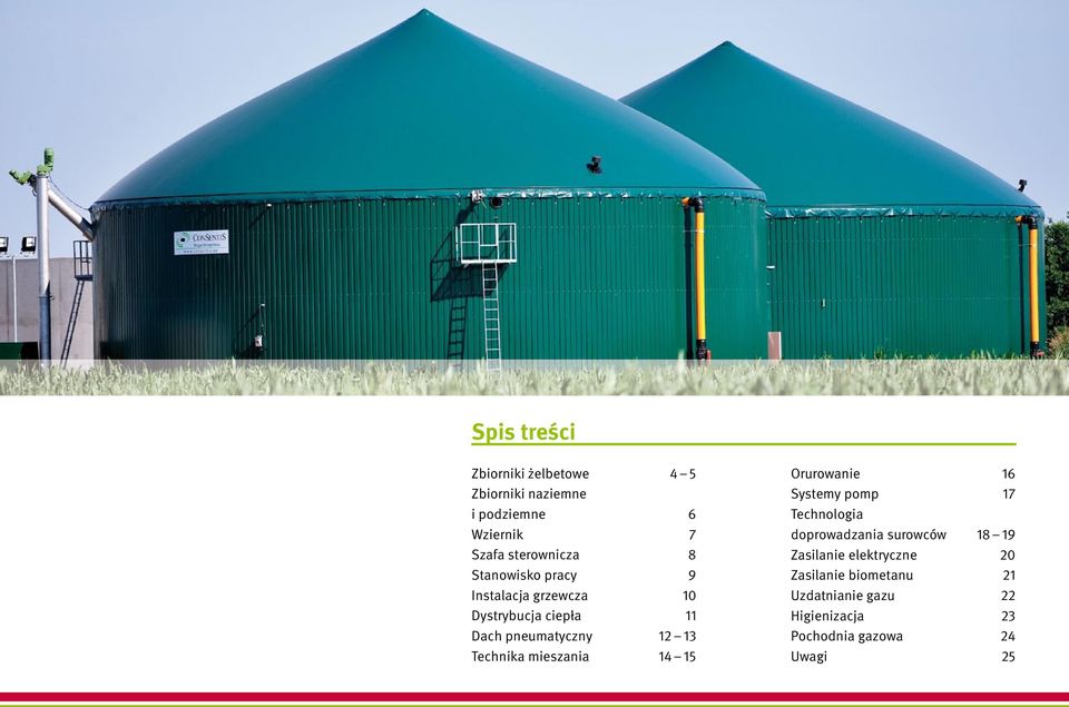 mieszania 14 15 Orurowanie 16 Systemy pomp 17 Technologia doprowadzania surowców 18 19 Zasilanie
