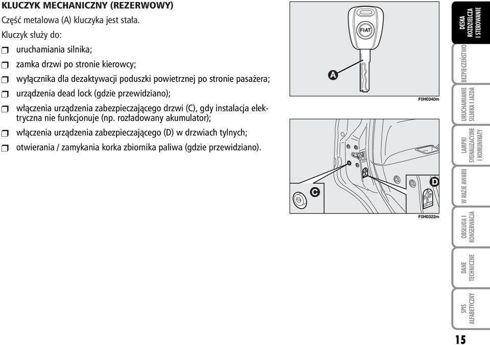 pasa era; urzàdzenia dead lock (gdzie przewidziano); w àczenia urzàdzenia zabezpieczajàcego drzwi (C), gdy instalacja elektryczna