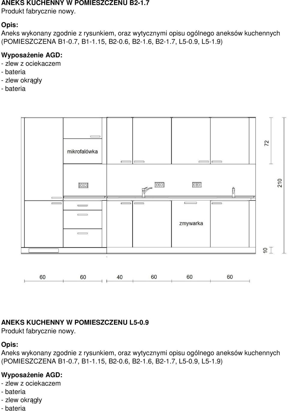 9, L5-1.9) ANEKS KUCHENNY W POMIESZCZENU L5-0.