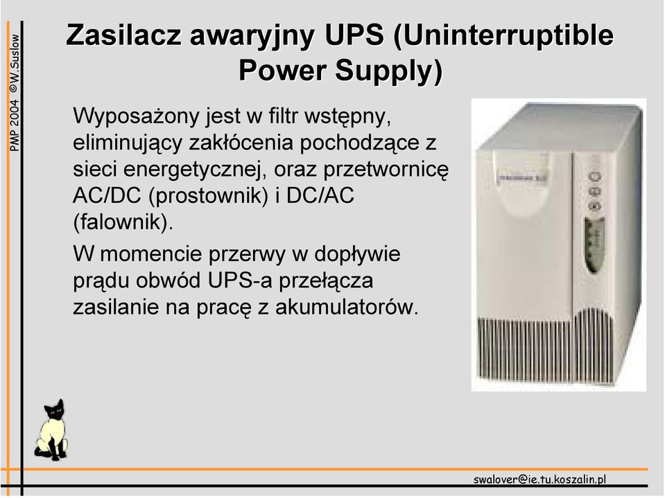 oraz przetwornicę AC/DC (prostownik) i DC/AC (falownik).