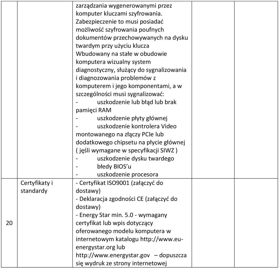 służący do sygnalizowania i diagnozowania problemów z komputerem i jego komponentami, a w szczególności musi sygnalizować: - uszkodzenie lub błąd lub brak pamięci RAM - uszkodzenie płyty głównej -