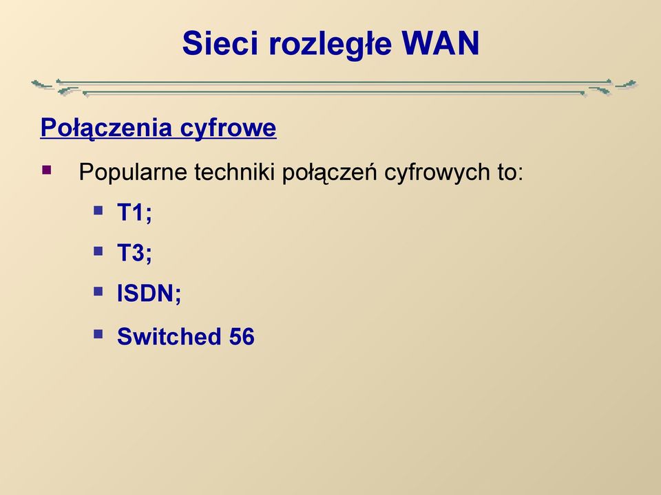 połączeń cyfrowych