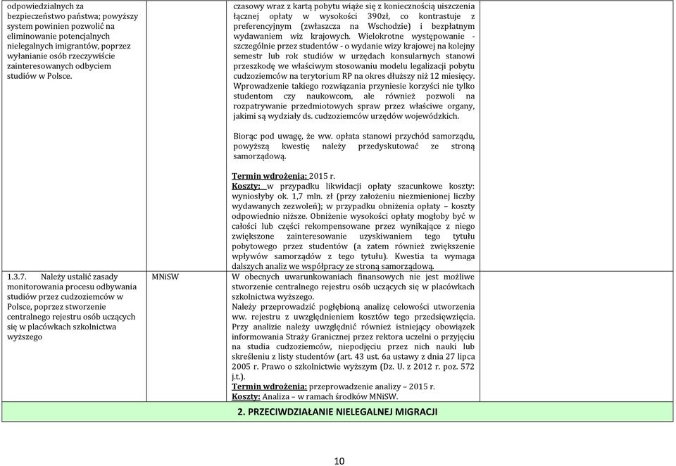 czasowy wraz z kartą pobytu wiąże się z koniecznością uiszczenia łącznej opłaty w wysokości 390zł, co kontrastuje z preferencyjnym (zwłaszcza na Wschodzie) i bezpłatnym wydawaniem wiz krajowych.