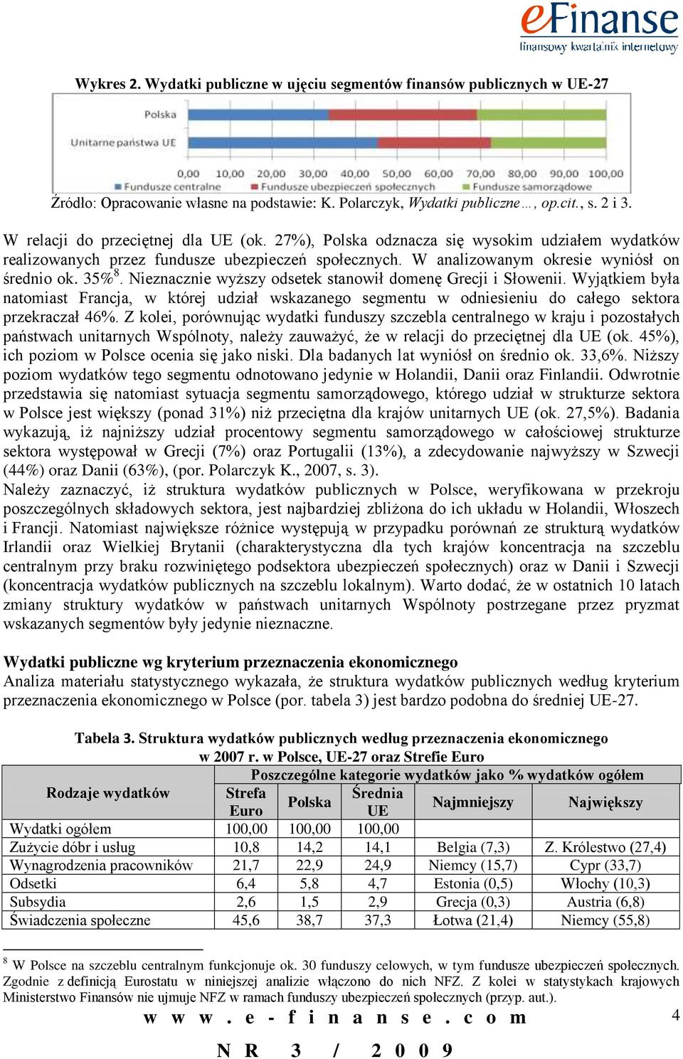 Nieznacznie wyższy odsetek stanowił domenę Grecji i Słowenii. Wyjątkiem była natomiast Francja, w której udział wskazanego segmentu w odniesieniu do całego sektora przekraczał 46%.