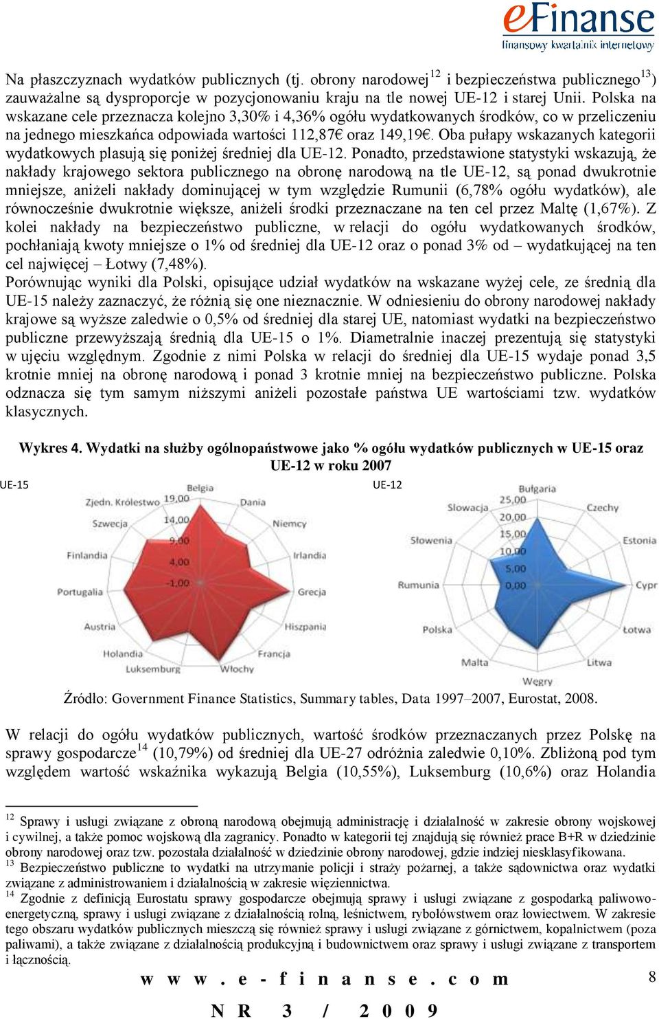 Oba pułapy wskazanych kategorii wydatkowych plasują się poniżej średniej dla UE-12.