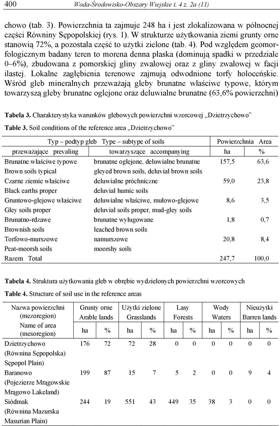 Pod względem geomorfologicznym badany teren to morena denna płaska (dominują spadki w przedziale 0 6%), zbudowana z pomorskiej gliny zwałowej oraz z gliny zwałowej w facji ilastej.