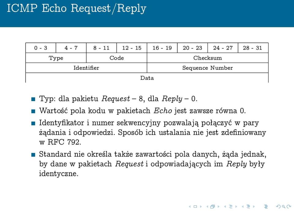 Identyfikator i numer sekwencyjny pozwalają połączyć w pary żądania i odpowiedzi.