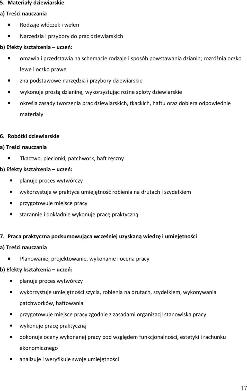 odpowiednie materiały 6.