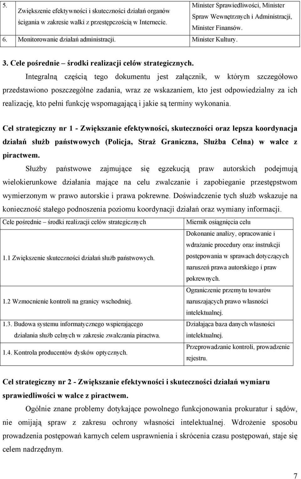 Integralną częścią tego dokumentu jest załącznik, w którym szczegółowo przedstawiono poszczególne zadania, wraz ze wskazaniem, kto jest odpowiedzialny za ich realizację, kto pełni funkcję