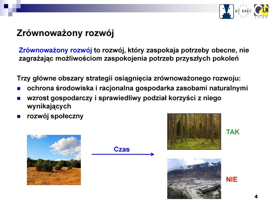 osiągnięcia zrównoważonego rozwoju: ochrona środowiska i racjonalna gospodarka zasobami