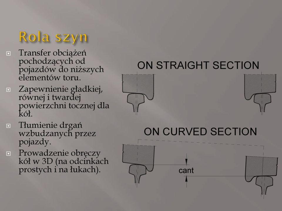 Zapewnienie gładkiej, równej i twardej powierzchni tocznej dla kół.