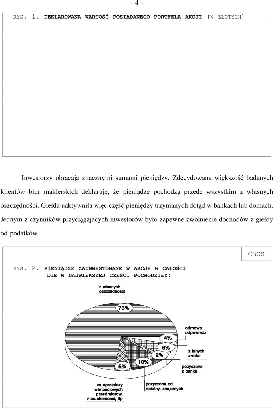 oszczędności. Giełda uaktywniła więc część pieniędzy trzymanych dotąd w bankach lub domach.