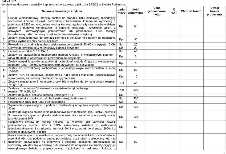 pojemności 2200 ml, wydzieloną wodną komorę regulacji siły ssania z barwnikiem. Zestaw o budowie kompaktowej, o stabilnej podstawie i wysokości 25cm, z Kpl.