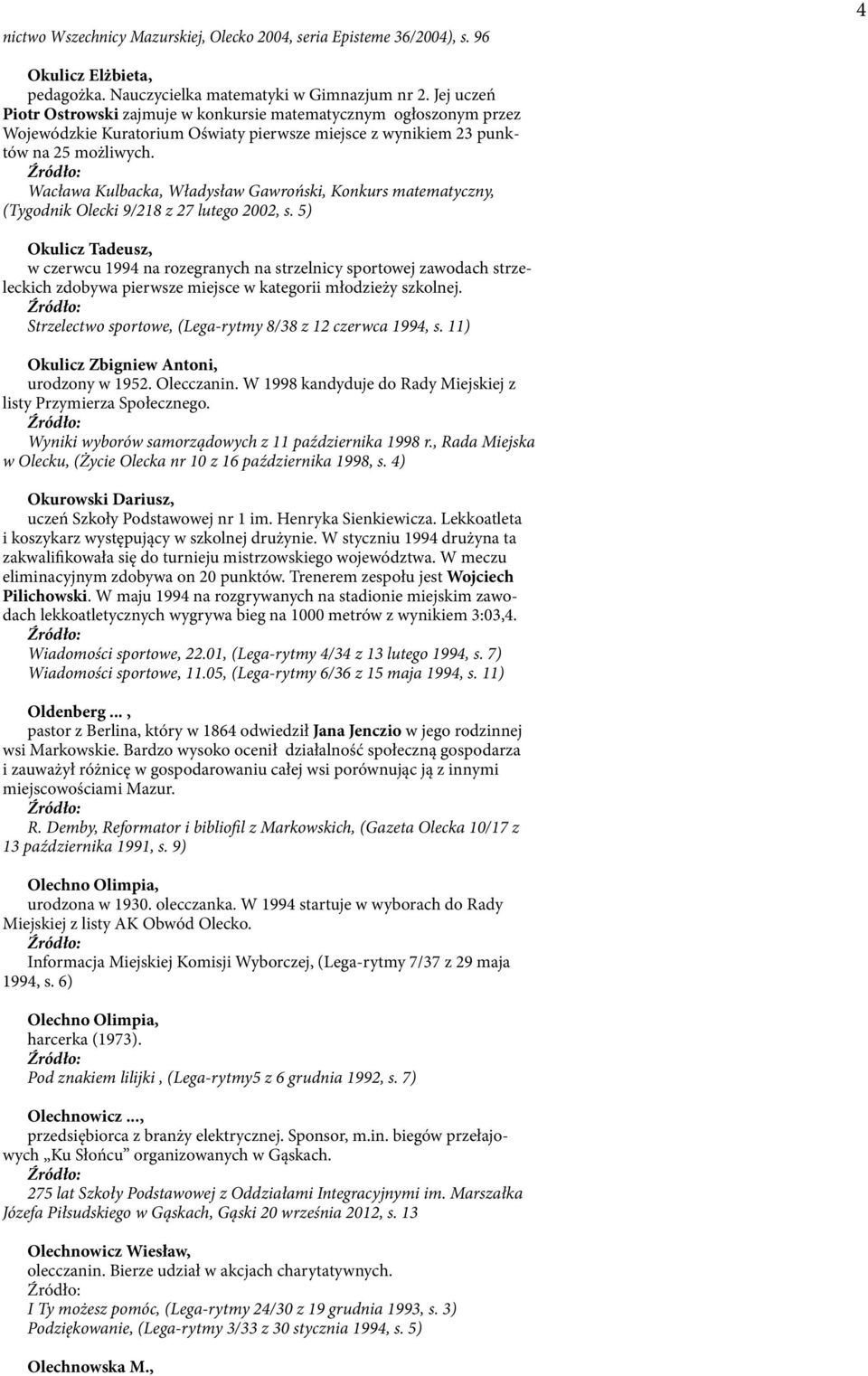 Wacława Kulbacka, Władysław Gawroński, Konkurs matematyczny, (Tygodnik Olecki 9/218 z 27 lutego 2002, s.