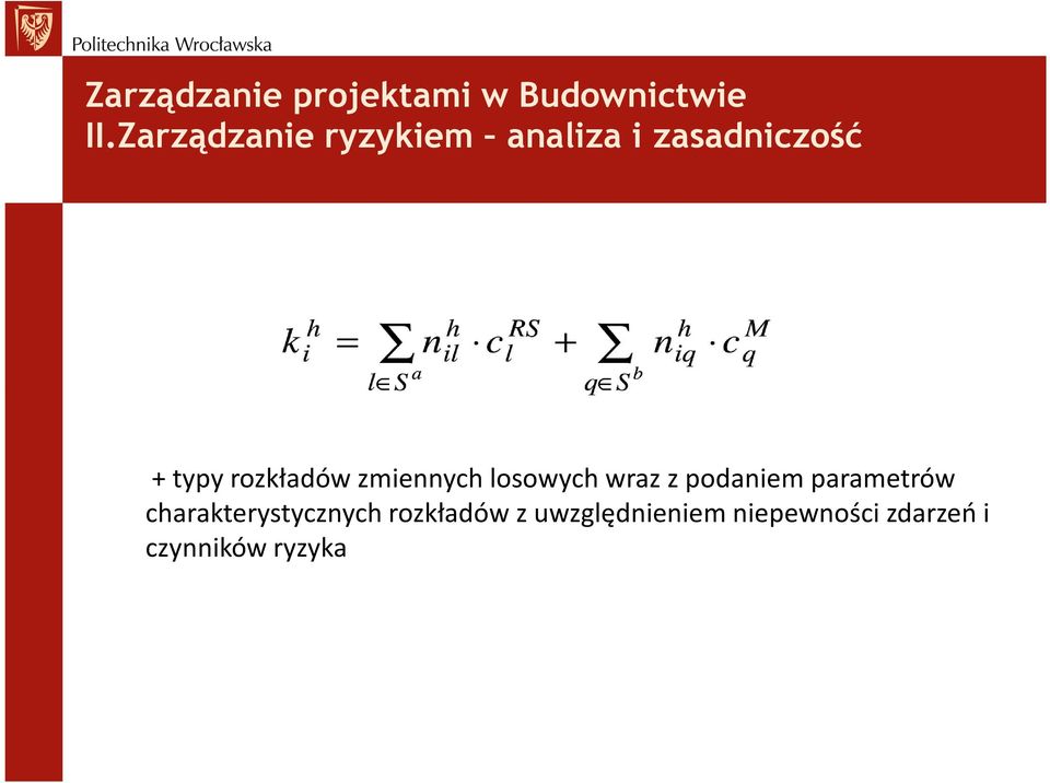 podaniem parametrów charakterystycznych