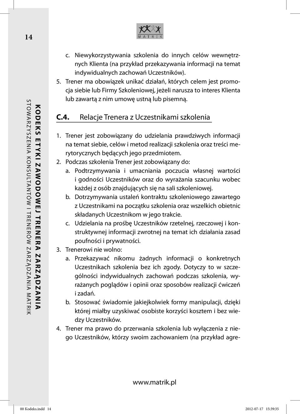 Relacje Trenera z Uczestnikami szkolenia 1.