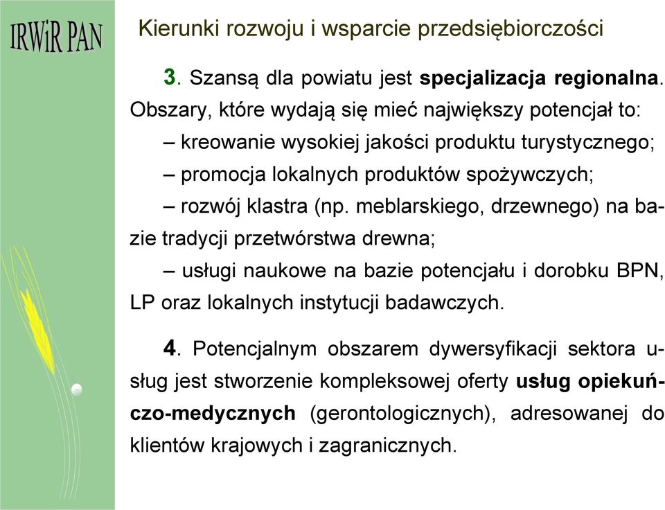 rozwój klastra (np.