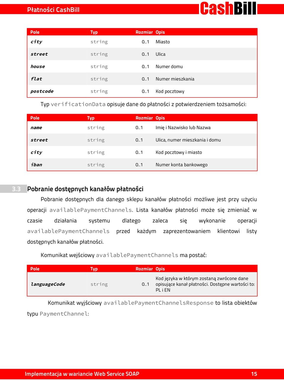 .1 Ulica, numer mieszkania i domu city string 0..1 Kod pocztowy i miasto iban string 0..1 Numer konta bankowego 3.