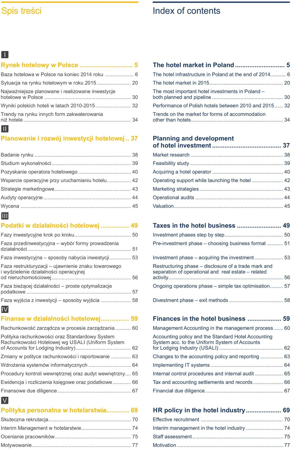 .. 34 II Planowanie i rozwój inwestycji hotelowej.. 37 Badanie rynku... 38 Studium wykonalności... 39 Pozyskanie operatora hotelowego... 40 Wsparcie operacyjne przy uruchamianiu hotelu.