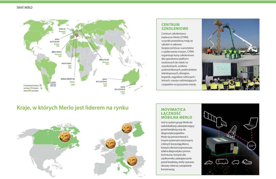 CFRM organizuje kursy szkoleniowe dla operatorów platform osobowych do robót na wysokościach, wózków podnośnikowych, podnośników teleskopowych, dźwigów, koparek, ciągników rolniczych i leśnych,