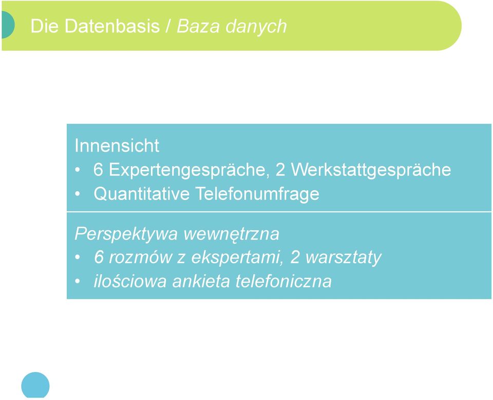 Quantitative Telefonumfrage Perspektywa