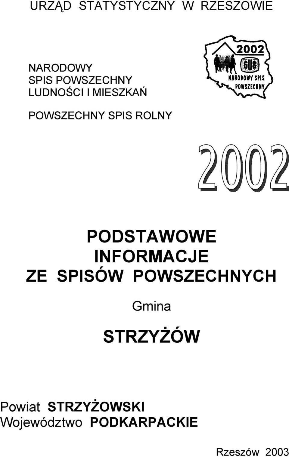 PODSTAWOWE INFORMACJE ZE SPISÓW POWSZECHNYCH Gmina