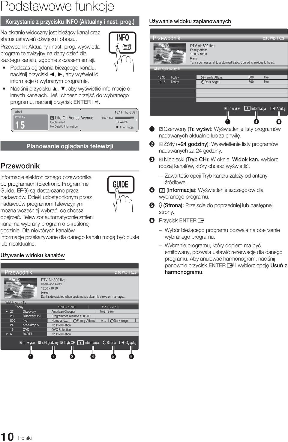 Jeśli chcesz przejść do wybranego programu, naciśnij przycisk ENTERE.