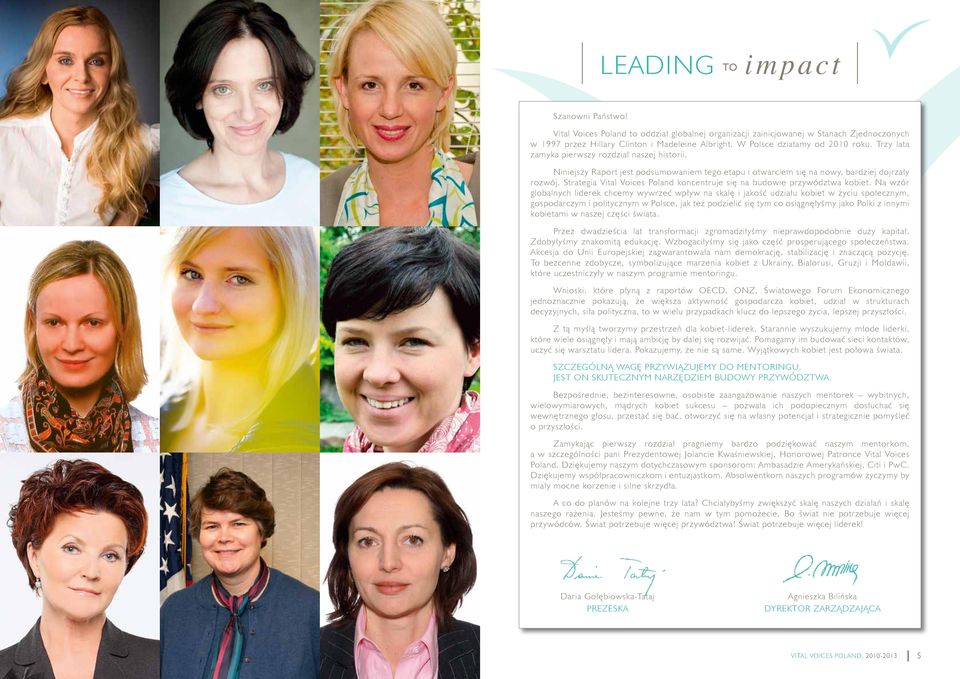 Strategia Vital Voices Poland koncentruje się na budowie przywództwa kobiet.