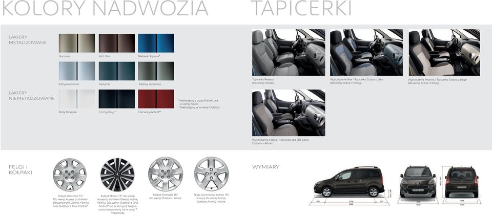 opcją Pakiet Look i w wersji Allure. **Niedostępny w w wersji Outdoor.